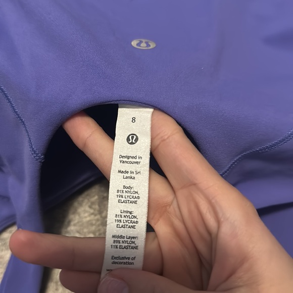 Excellent Condition: Lululemon Top sz 8 - Picture 3 of 3